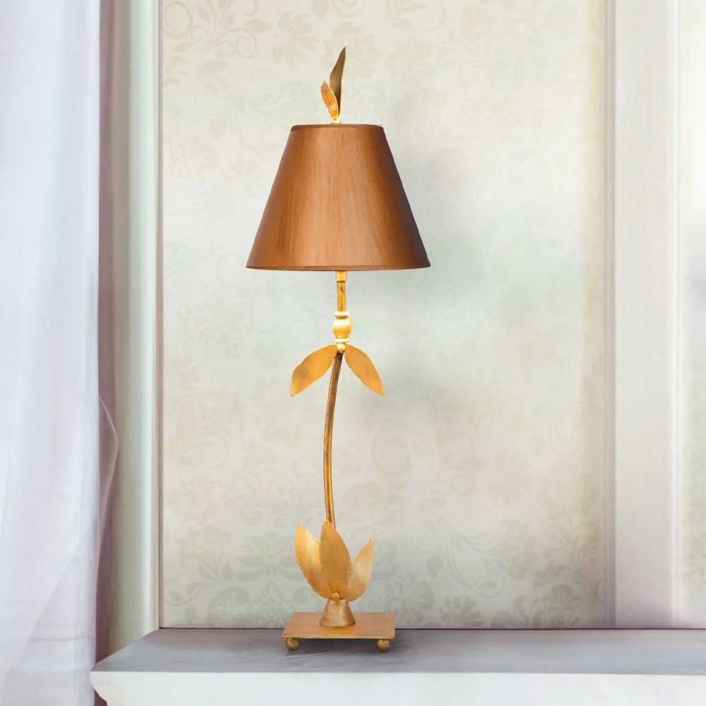 Lampe de table en métal feuille d'or H:760cm — vue 3