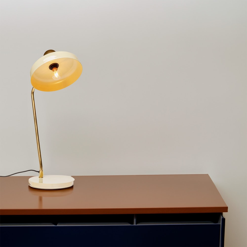 Lampe en acier vert clair et doré - Maisons du Monde