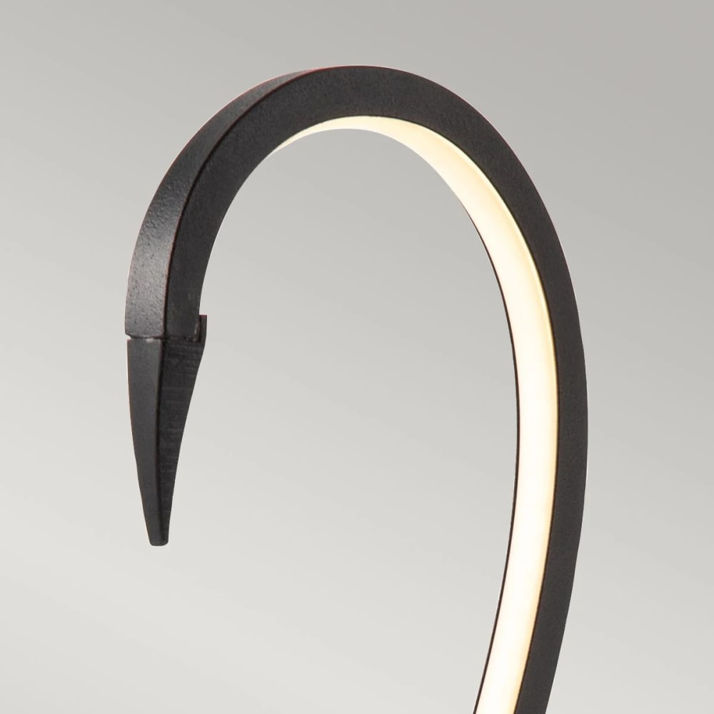 Lampe à poser LED en métal noir H:50cm — vue 4