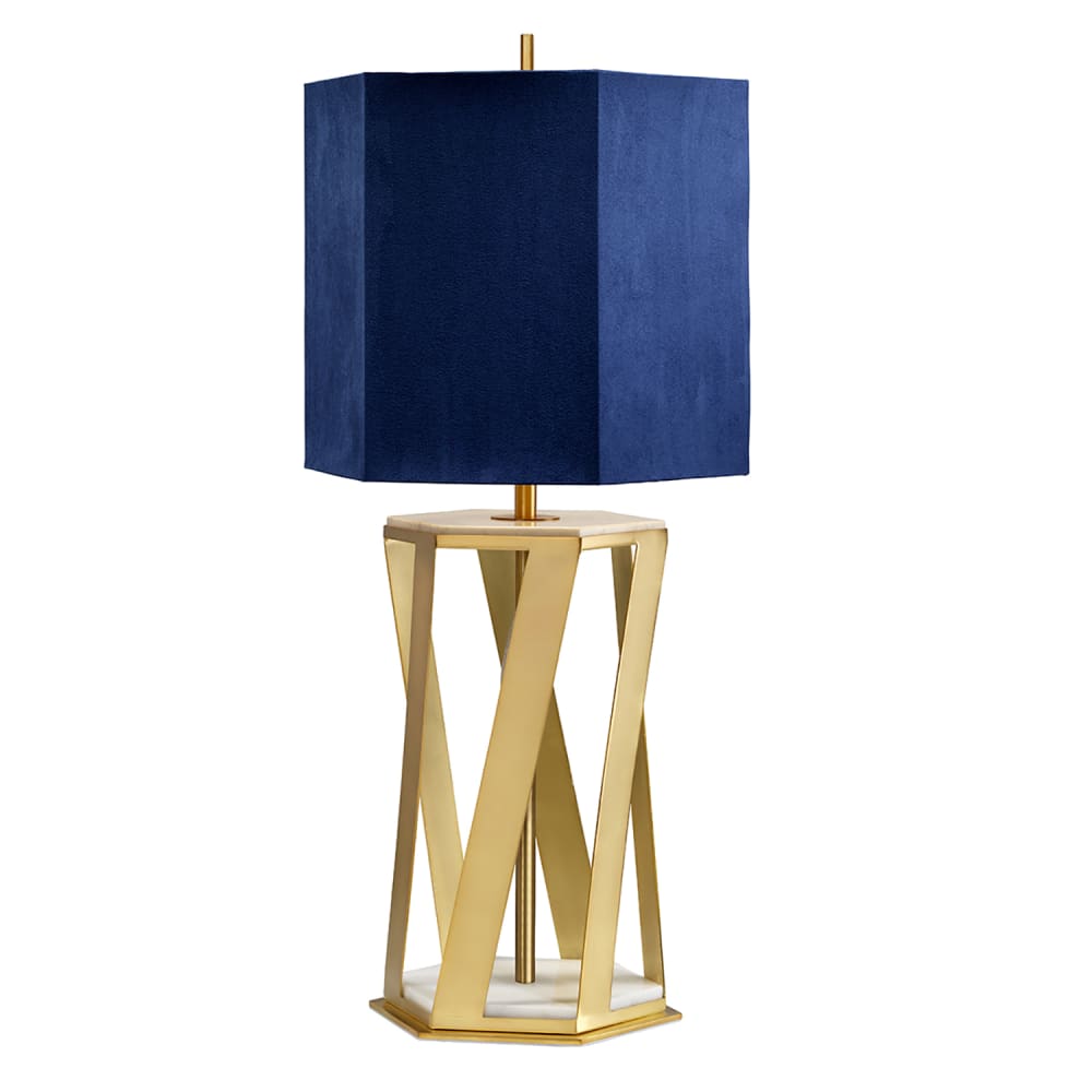 Lampe de table en métal laiton brossé H:87cm — vue 3