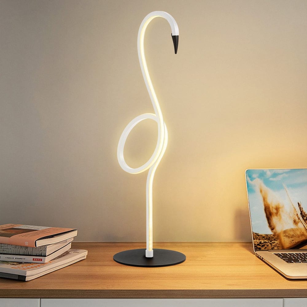 Lampe à poser LED en métal, Blanc H:50cm — vue 4