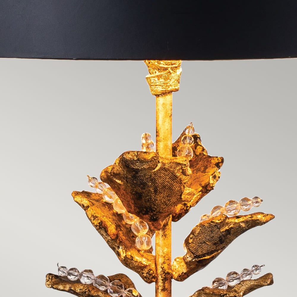 Lampe de table en métal et résine noir et doré — vue 3