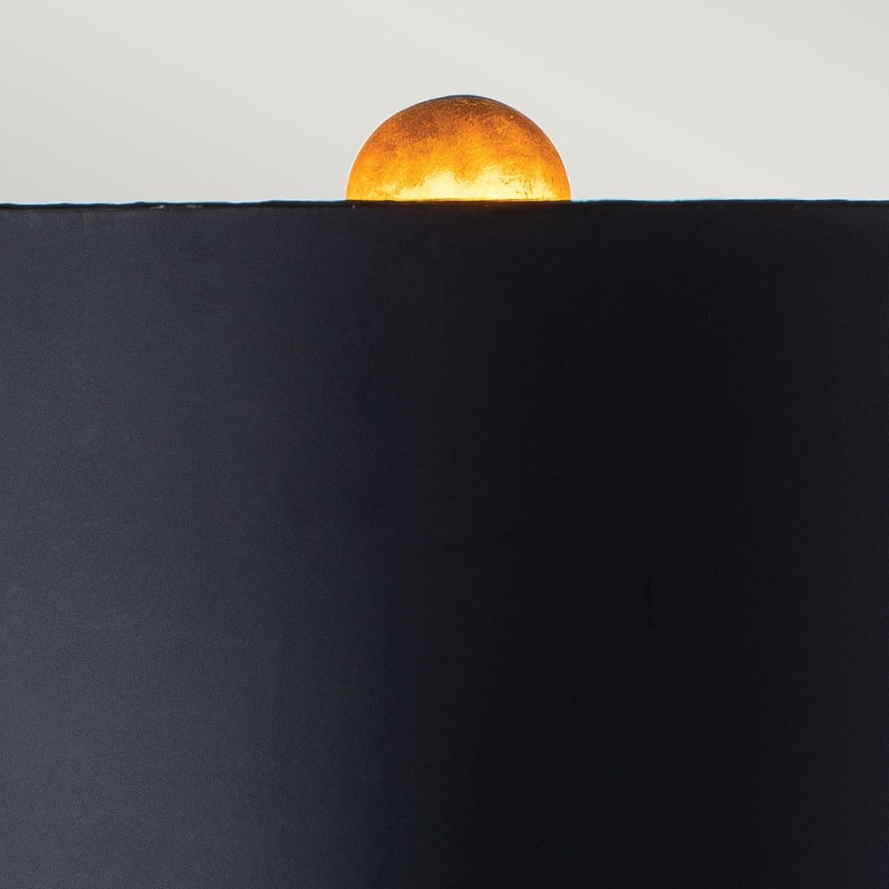 Lampe de table en métal et résine noir et doré — vue 4