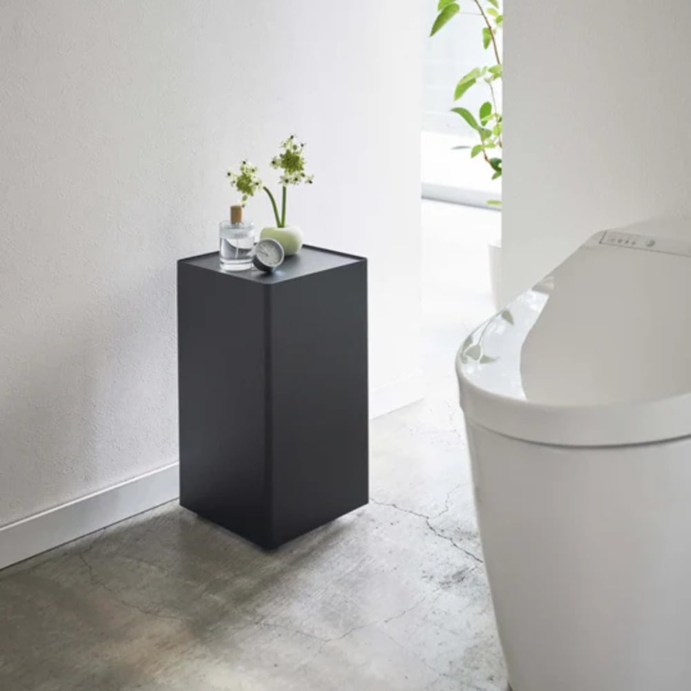 Toilettenpapierhalter mit Rollen H43 cm - Schwarz - Maisons Du