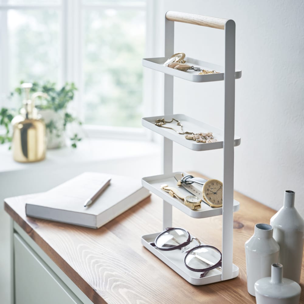 Support à accessoires à 4 niveaux h33 cm - blanc - Maisons du Monde