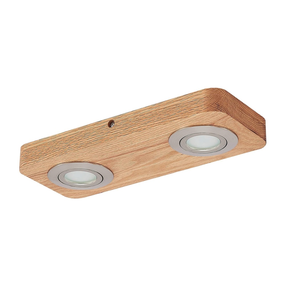Deckenlampe aus Holz, Holz hell, Nickel satin - Maisons Du Monde