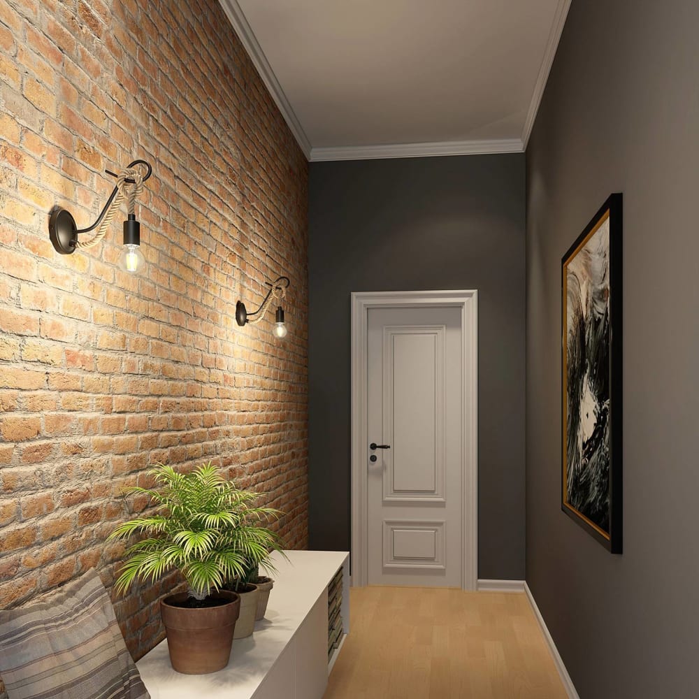 Wandleuchte, Wandlampe Innen aus Metall, schwarz - Maisons Du