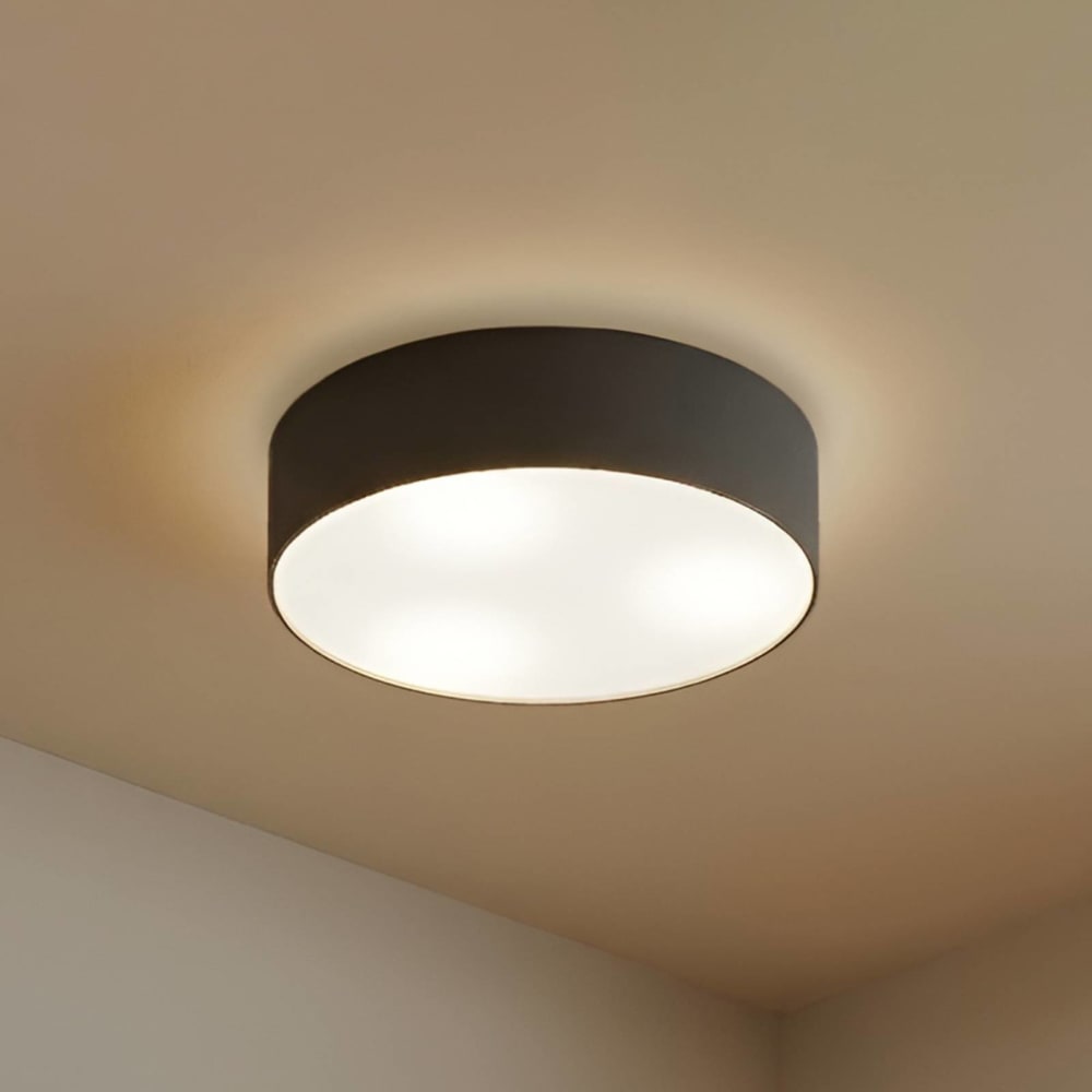 Lindby Deckenlampe aus Textil, grau style modern - Stoff