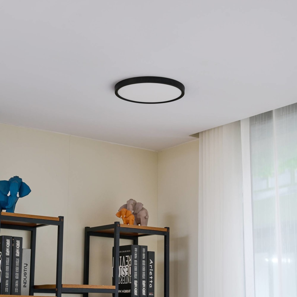 LED Deckenleuchte aus Kunststoff, schwarz - Maisons Du Monde
