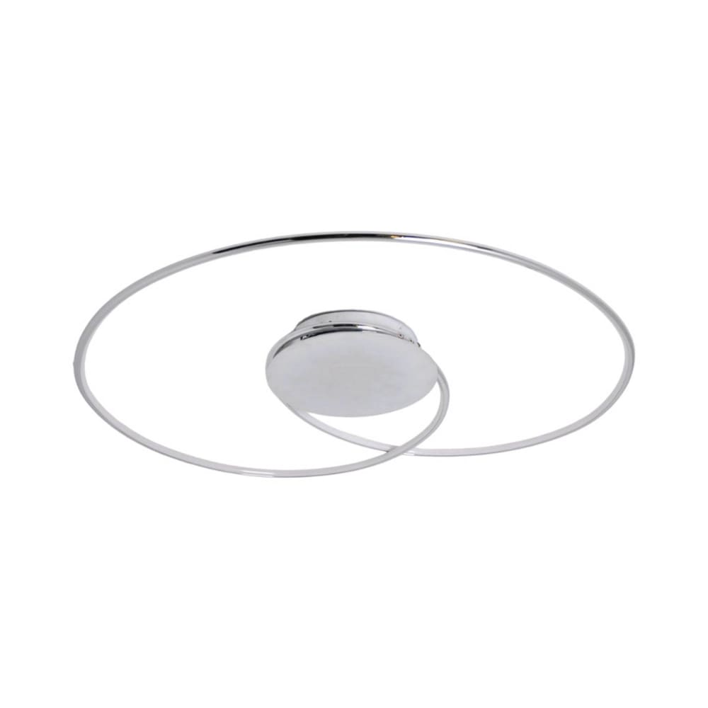 Lindby LED Deckenleuchte aus Metall, chrom style modern Silber Metall