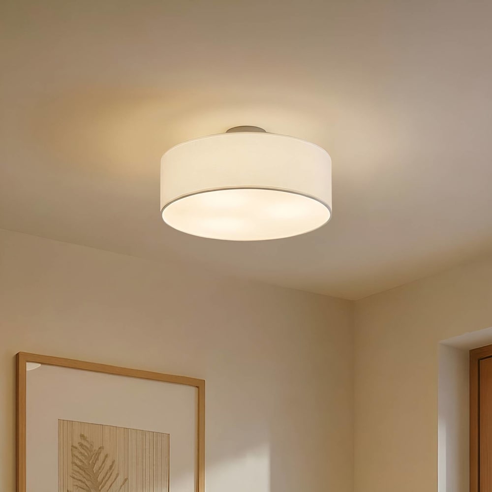Deckenlampe aus Textil, weiß - Maisons Du Monde