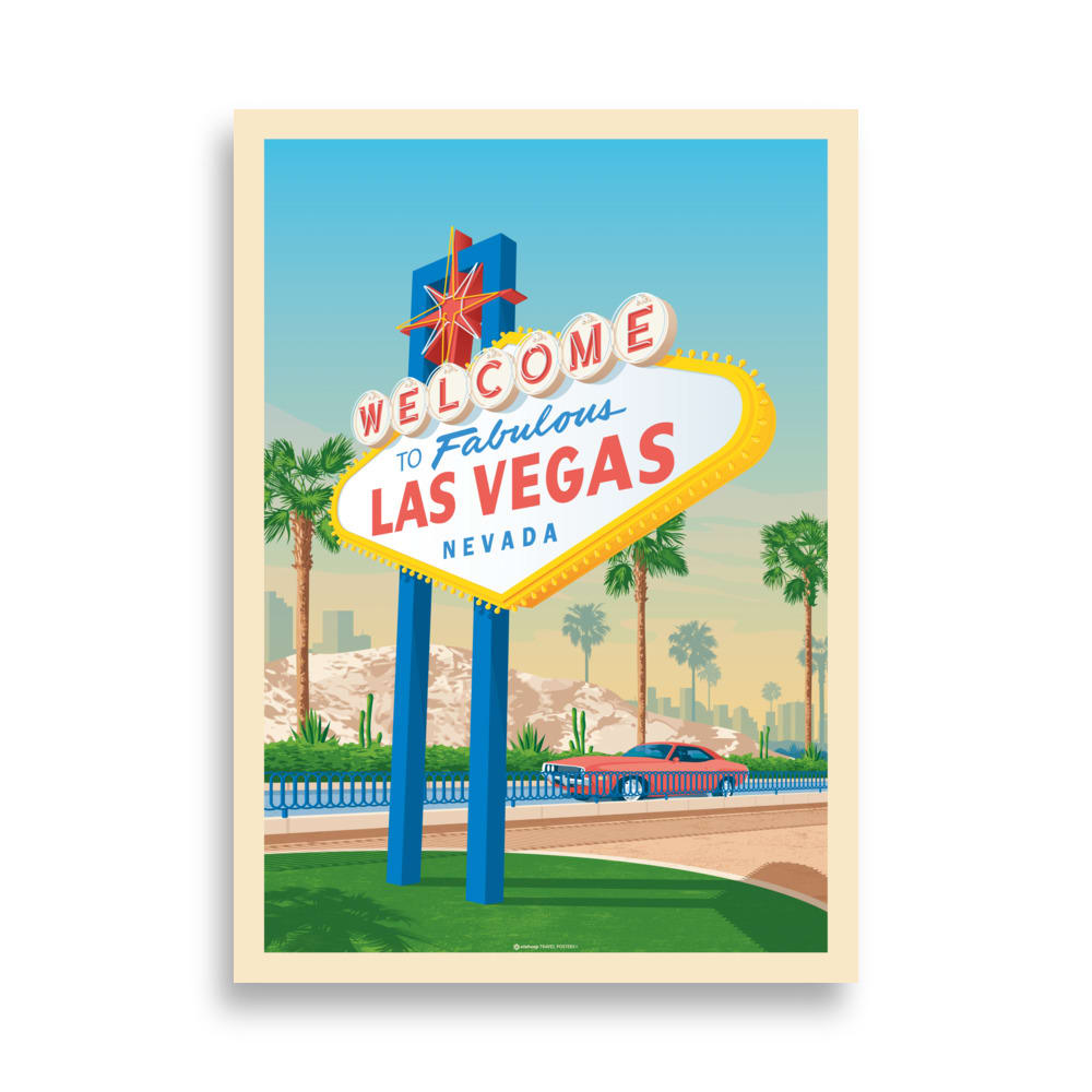 Affiche Las Vegas Nevada Etats-Unis 30x40 cm