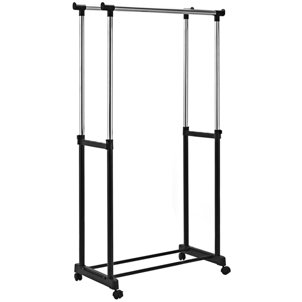 Giantex Kleiderständer aus Stahl ‎86 x 43 x 169 cm, Schwarz Schwarz Edelstahl