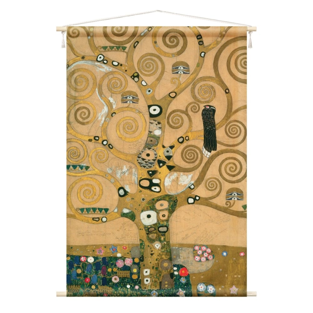 micasia Wandteppich - Gustav Klimt - Der Lebensbaum, gold 90 x 135 cm style vintage - Baumwolle
