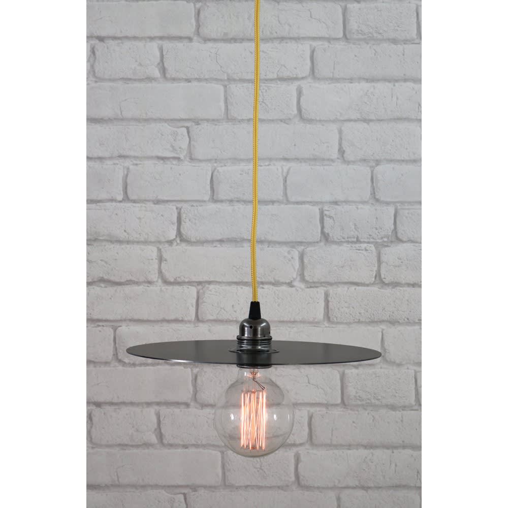Suspension en acier vieilli avec câble jaune d.30cm - Maisons du Monde