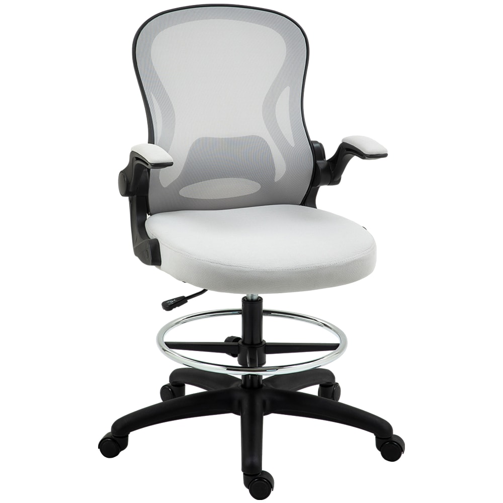 silla de escritorio 59x65x122 cm gris claro