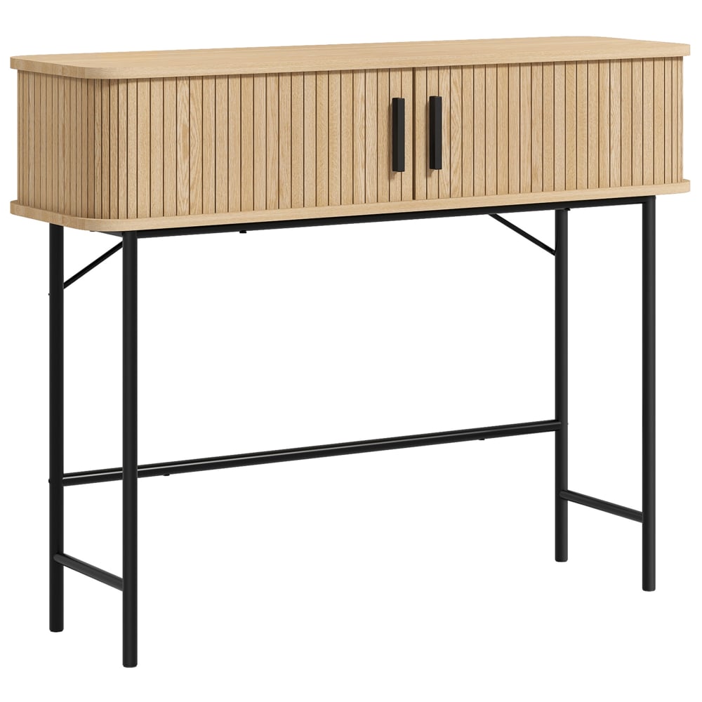 mesa consola 100x30x80 cm roble
