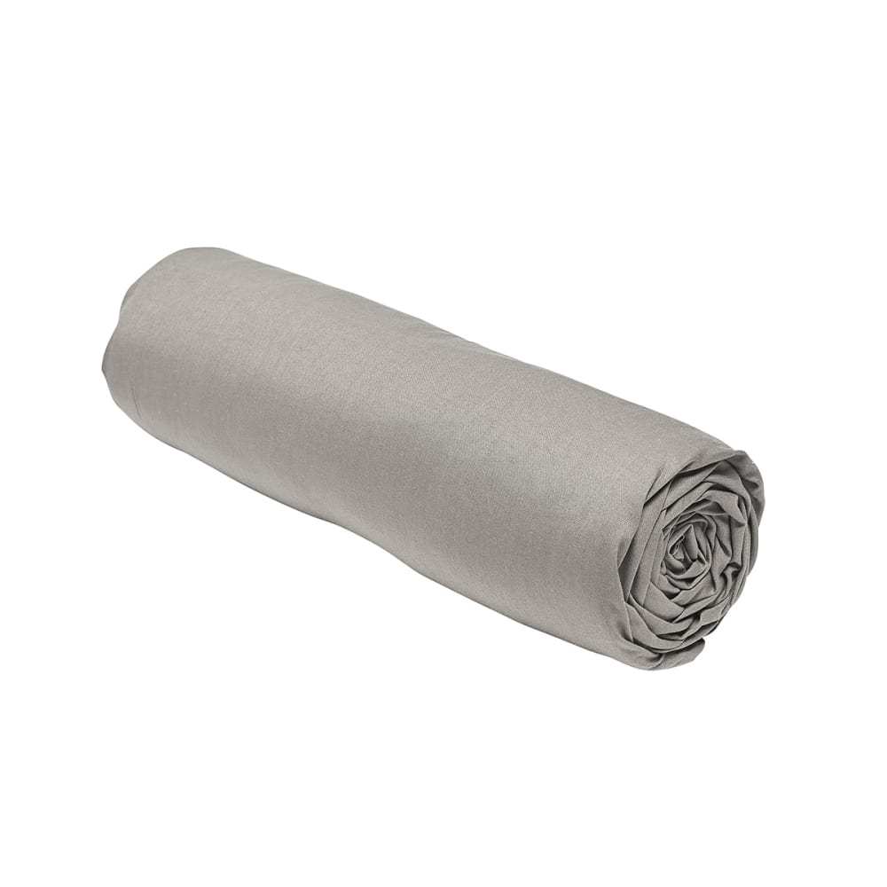 Drap housse grand bonnet 2 personnes uni coton 140x190 cm beige — vue 4