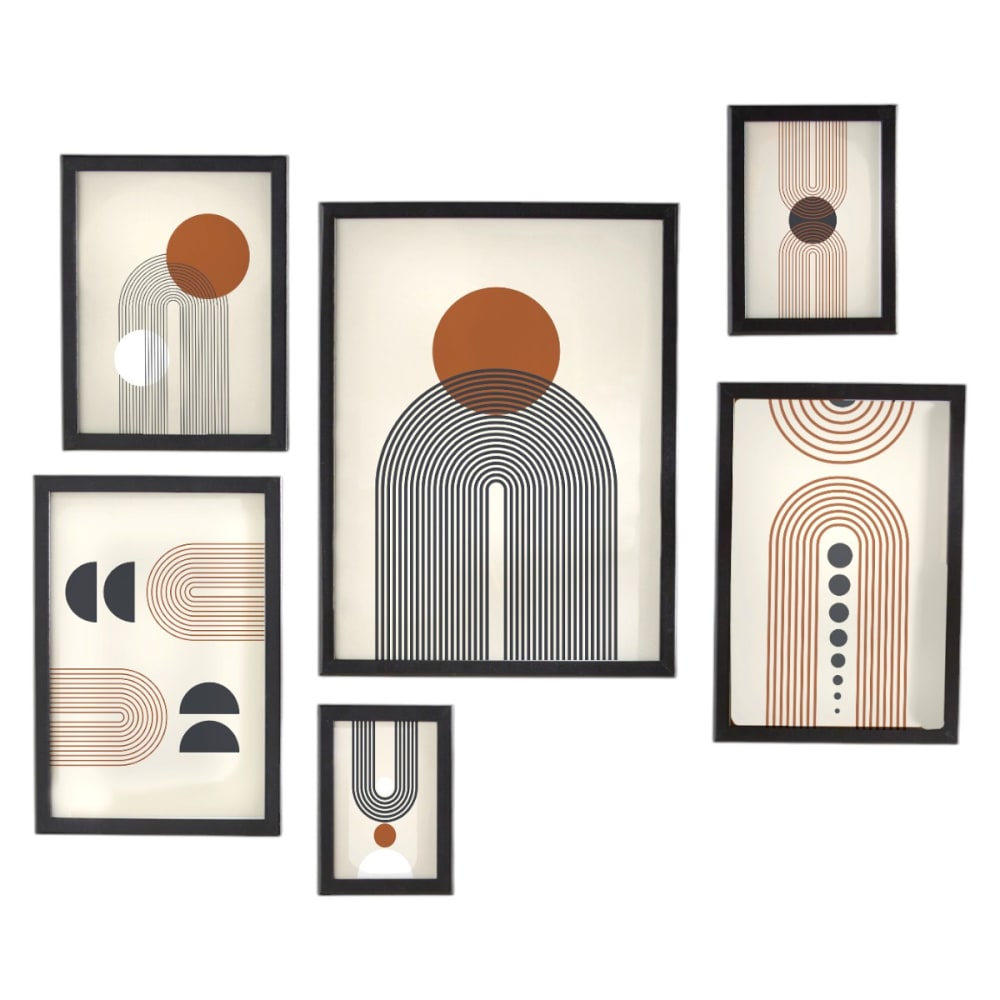 Lot de 6 cadres photos bois 30x40 cm noir — vue 4