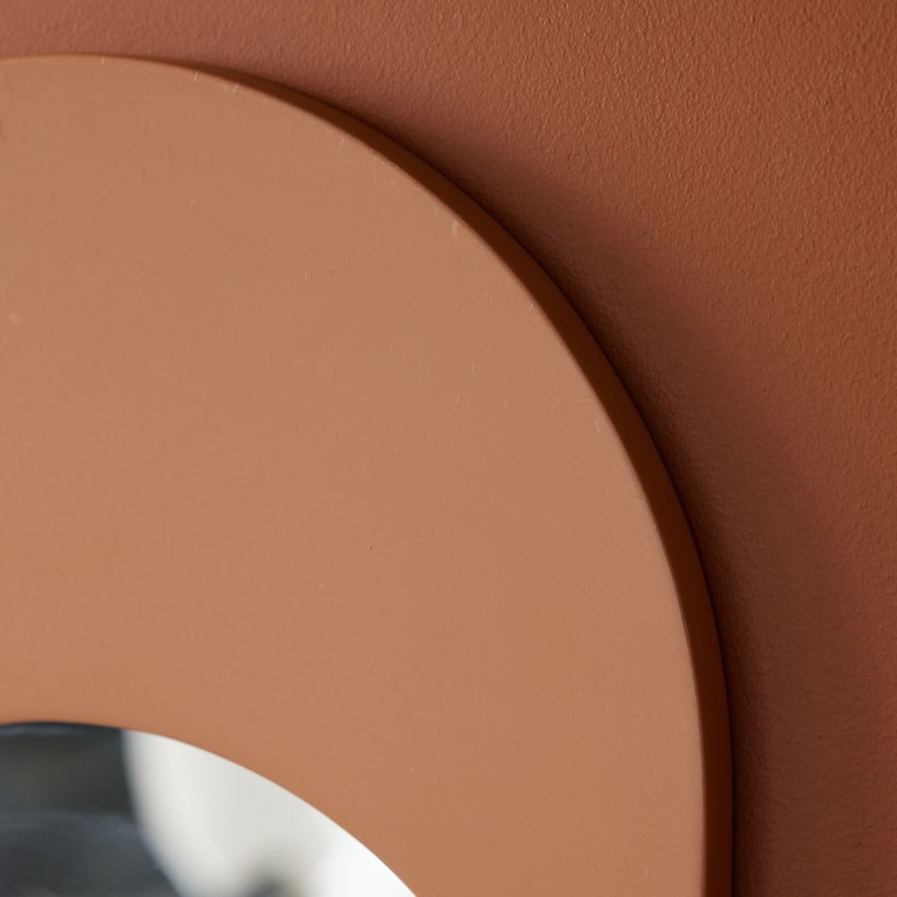 Miroir mural ovale en bois 23x32 cm marron - Maisons du Monde