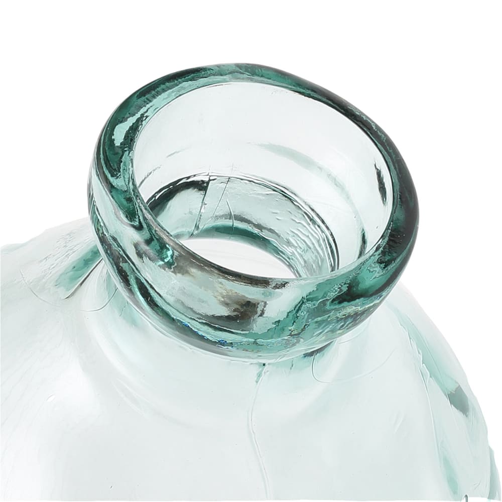 Vase verre recyclé bleu 34x34x73cm — vue 4