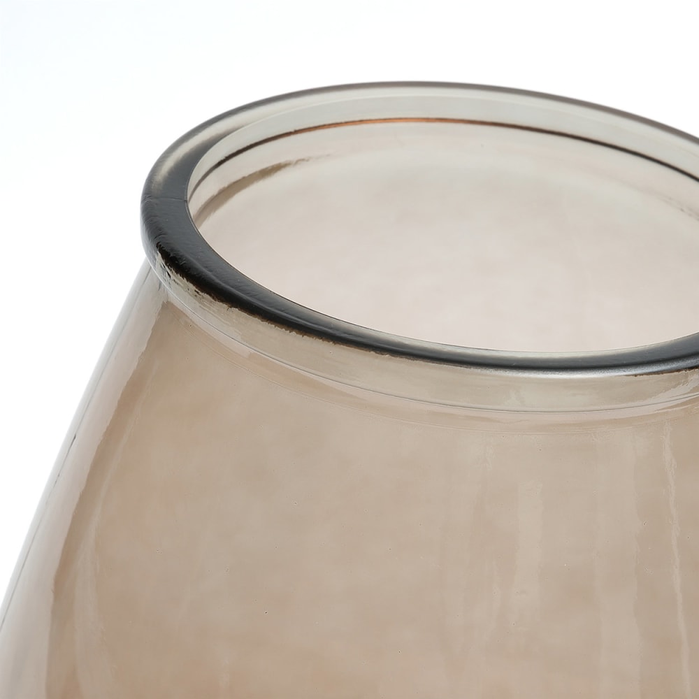 Vase verre recyclé beige 29x29x35,5cm — vue 4