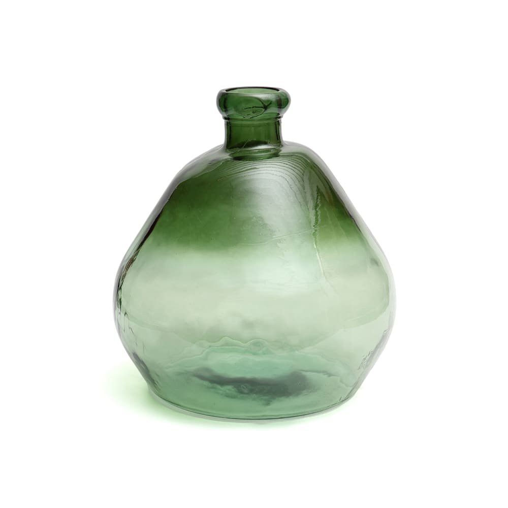 Bazar Bizar Vase aus recyceltem glas in grün, 45x45x50cm style seaside - -