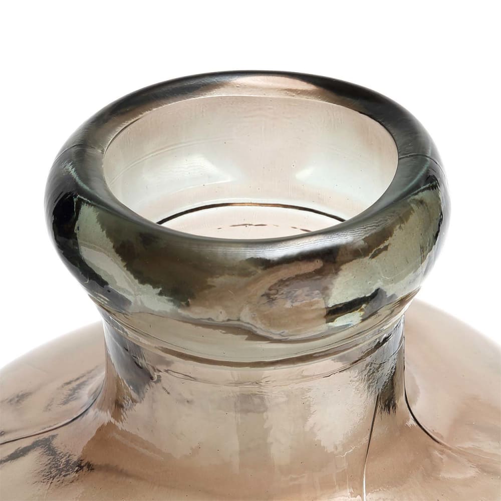 Vase verre recyclé beige 45x45x50cm