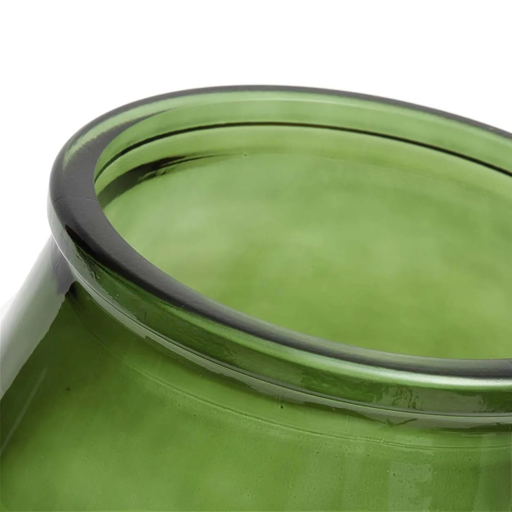 Vase verre recyclé vert 29x29x35,5cm — vue 4