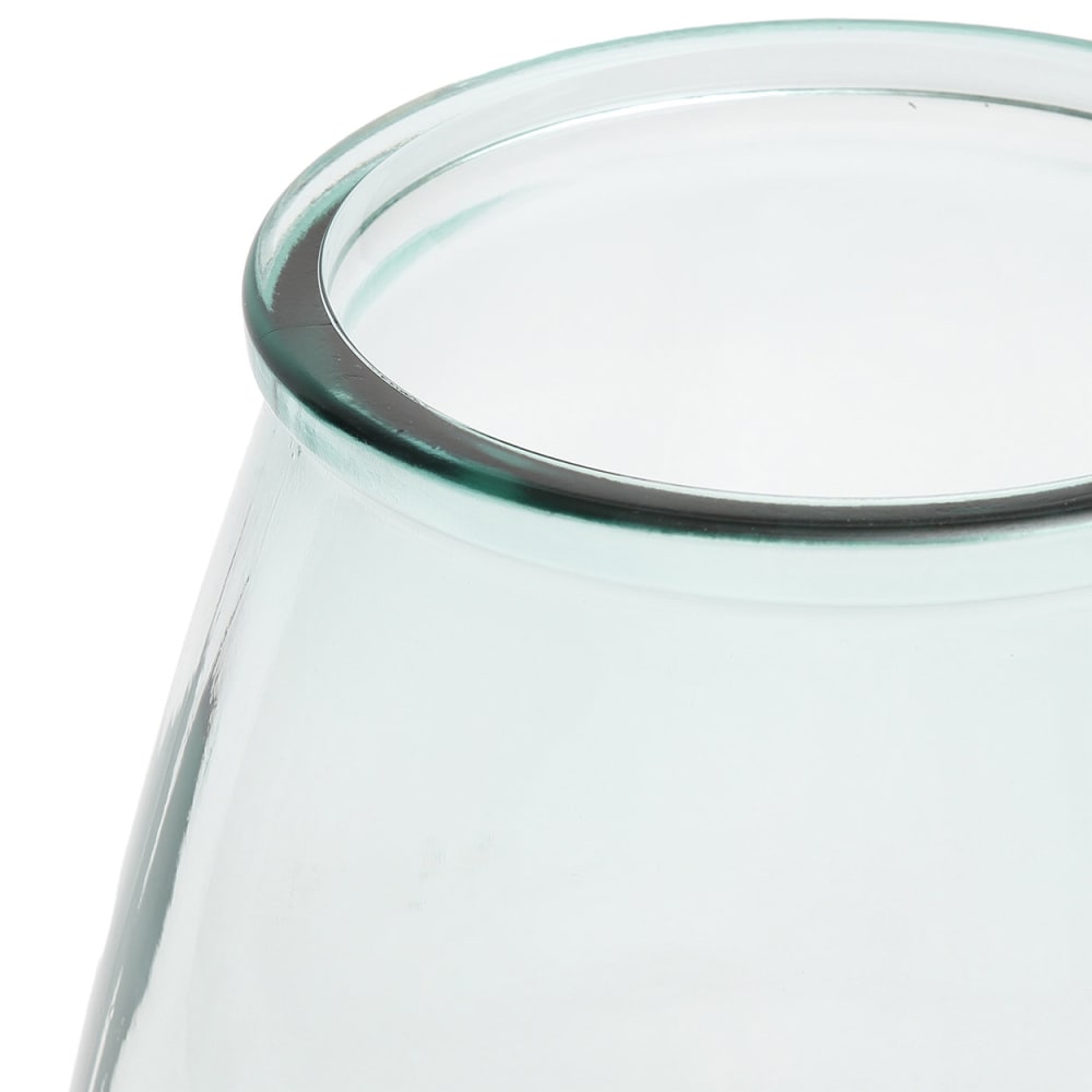 Vase verre recyclé bleu 29x29x35,5cm — vue 4