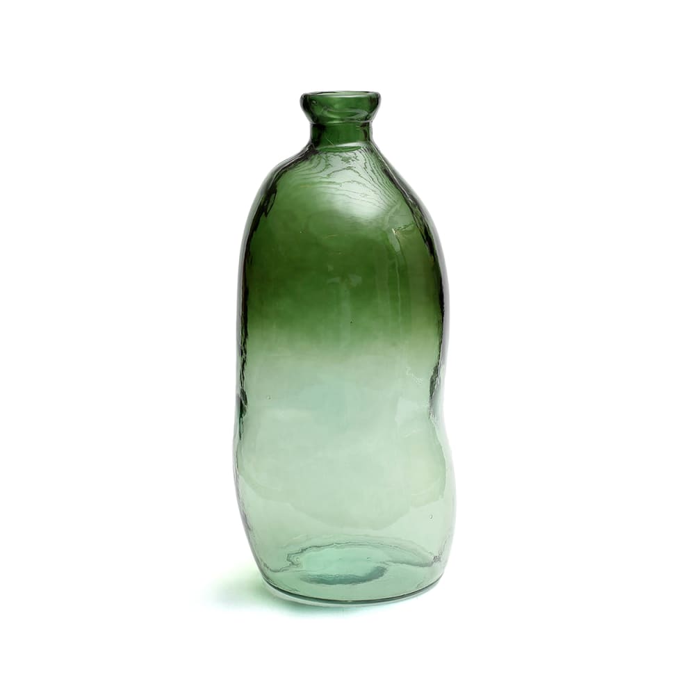 Vase verre recyclé vert 34x34x73cm