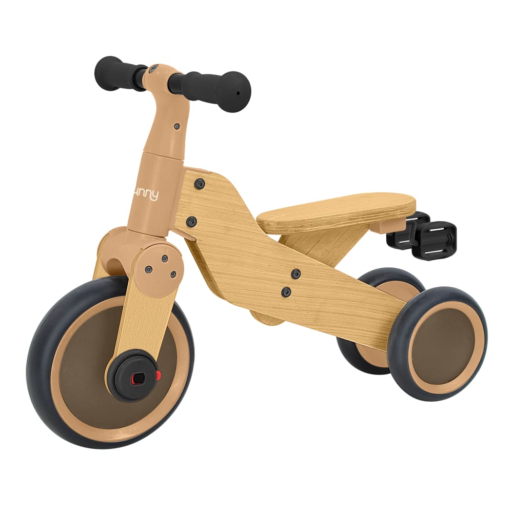 Draisienne avec panier, 4 roues en bois naturel  - 1,5 an à 3 ans (Sunny) - Couverture