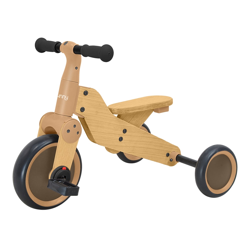Draisienne avec panier, 4 roues en bois naturel  - 1,5 an à 3 ans (Sunny) - Image 1