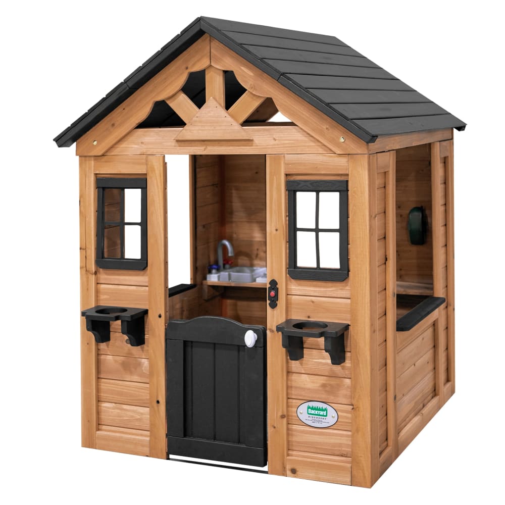 Backyard Discovery Spielhaus aus Holz inklusive Zubehör, braun/schwarz style modern - Holz