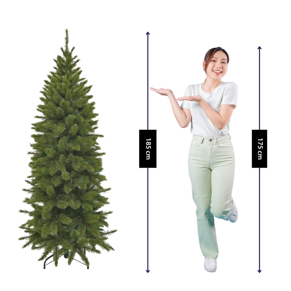 Sapin de noël artificiel vert fer h185xl79xl79cm - Maisons du Monde