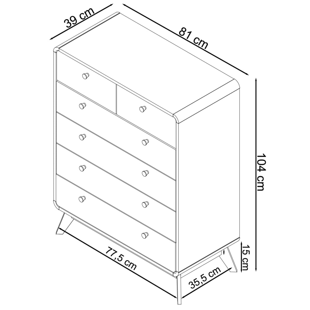 Commode avec 4+2 tiroirs en effet chêne blanc - Maisons du Monde