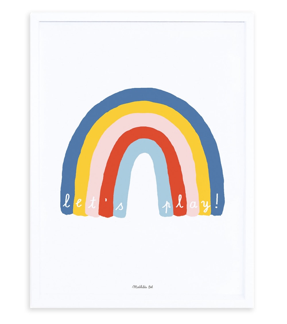 Cadre arc en ciel en papier multicolore