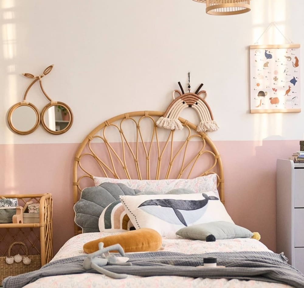 Nordlys Bett-Kopfteil aus Rattan 90 Braun Rattan