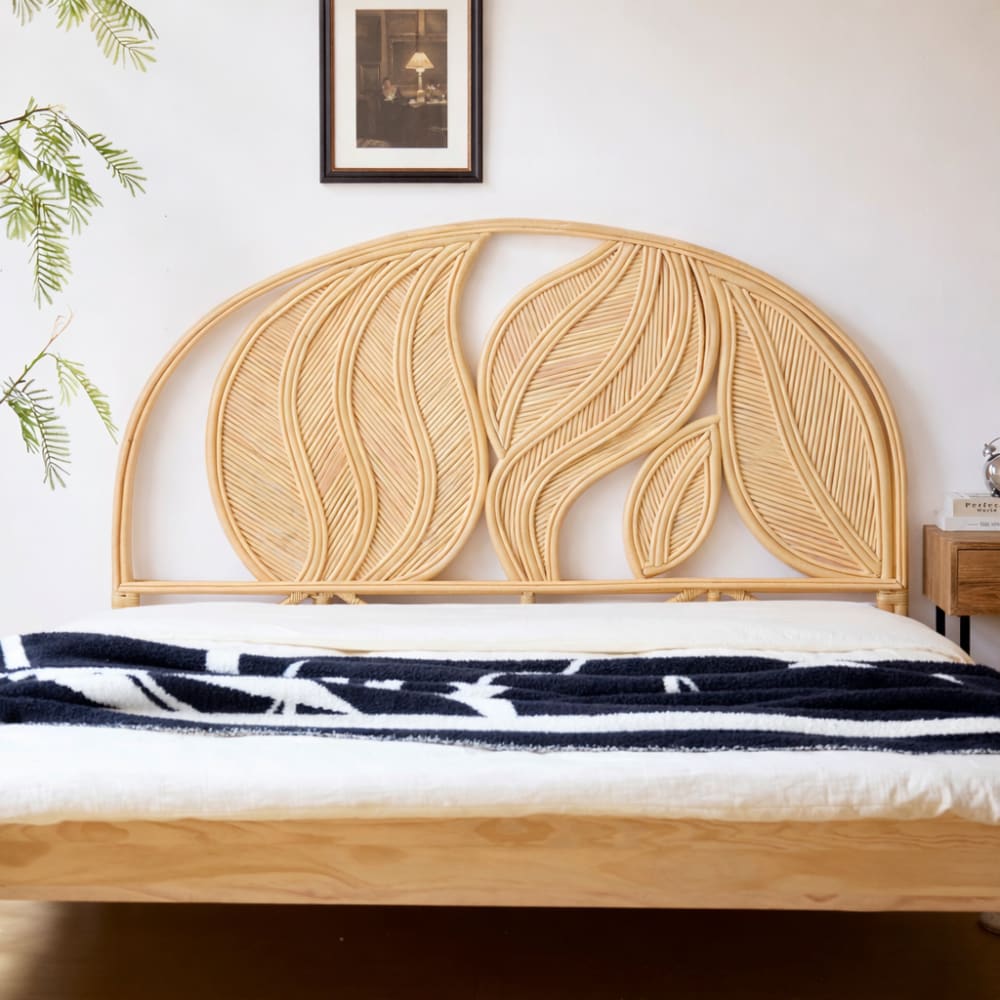 Tête de lit 140 en rotin naturel