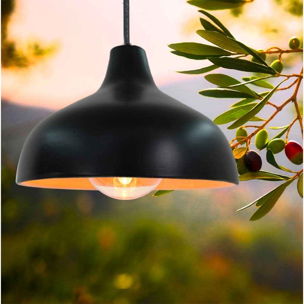 Suspension extérieur en terre cuite charbon d.25cm - Maisons du Monde