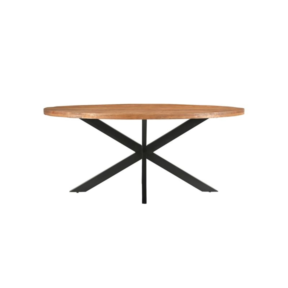 BARI- Table à manger Ovale 6/8 personnes 180 cm en bois massif
