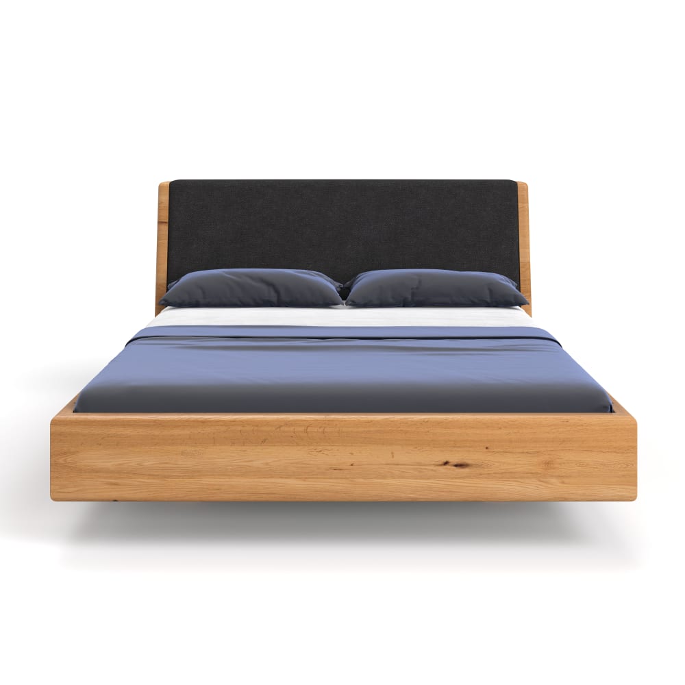 Danzz Schwebendes Bett aus Eichenholz, schwarz 200x220 - -