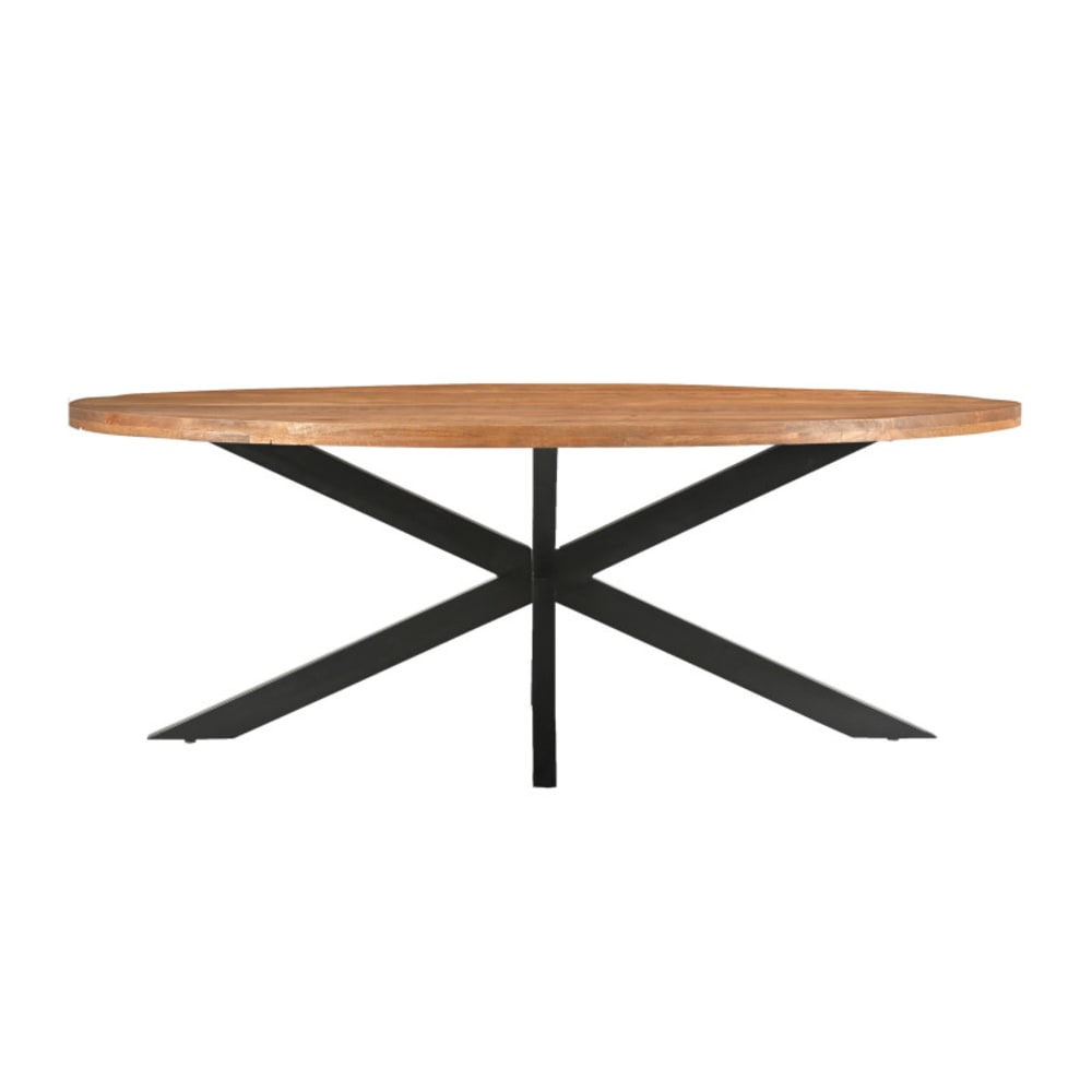 BARI- Table à manger Ovale 8/10 personnes 210 cm en bois massif