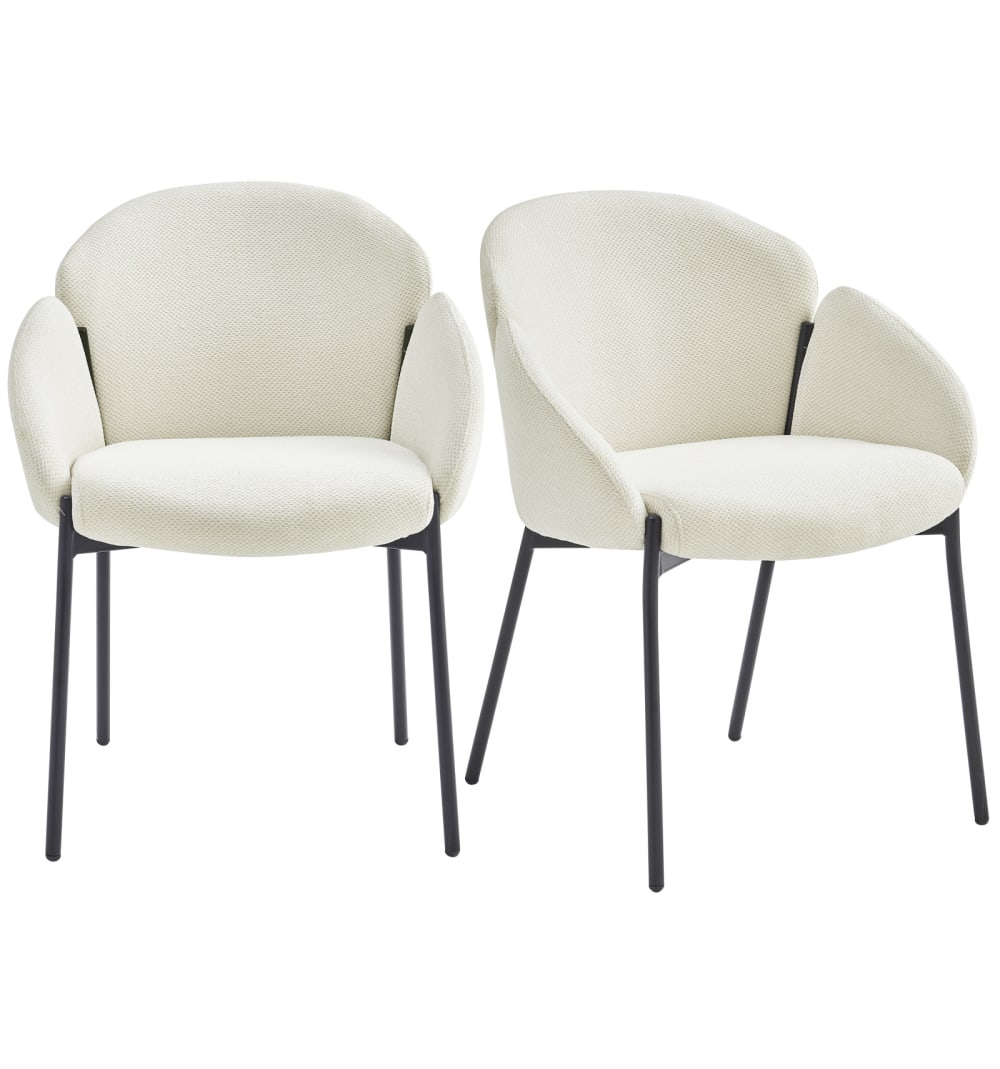 Chaise en tissu Luxury Ecru (x2)