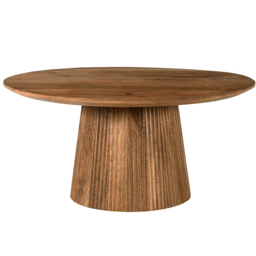 SIENNE- Table basse ronde D80 cm en bois massif