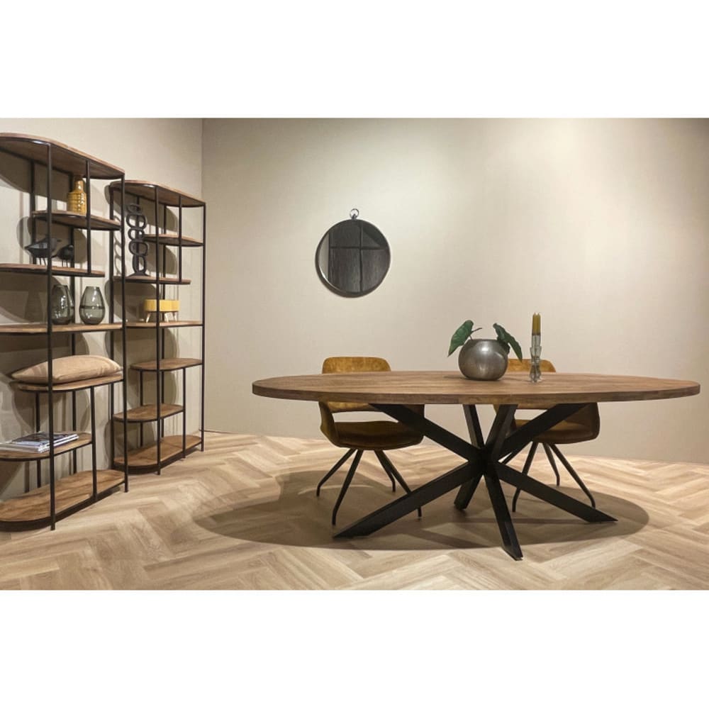 Ovaler Esstisch 10 Personen 240 cm aus Massivholz - Maisons Du