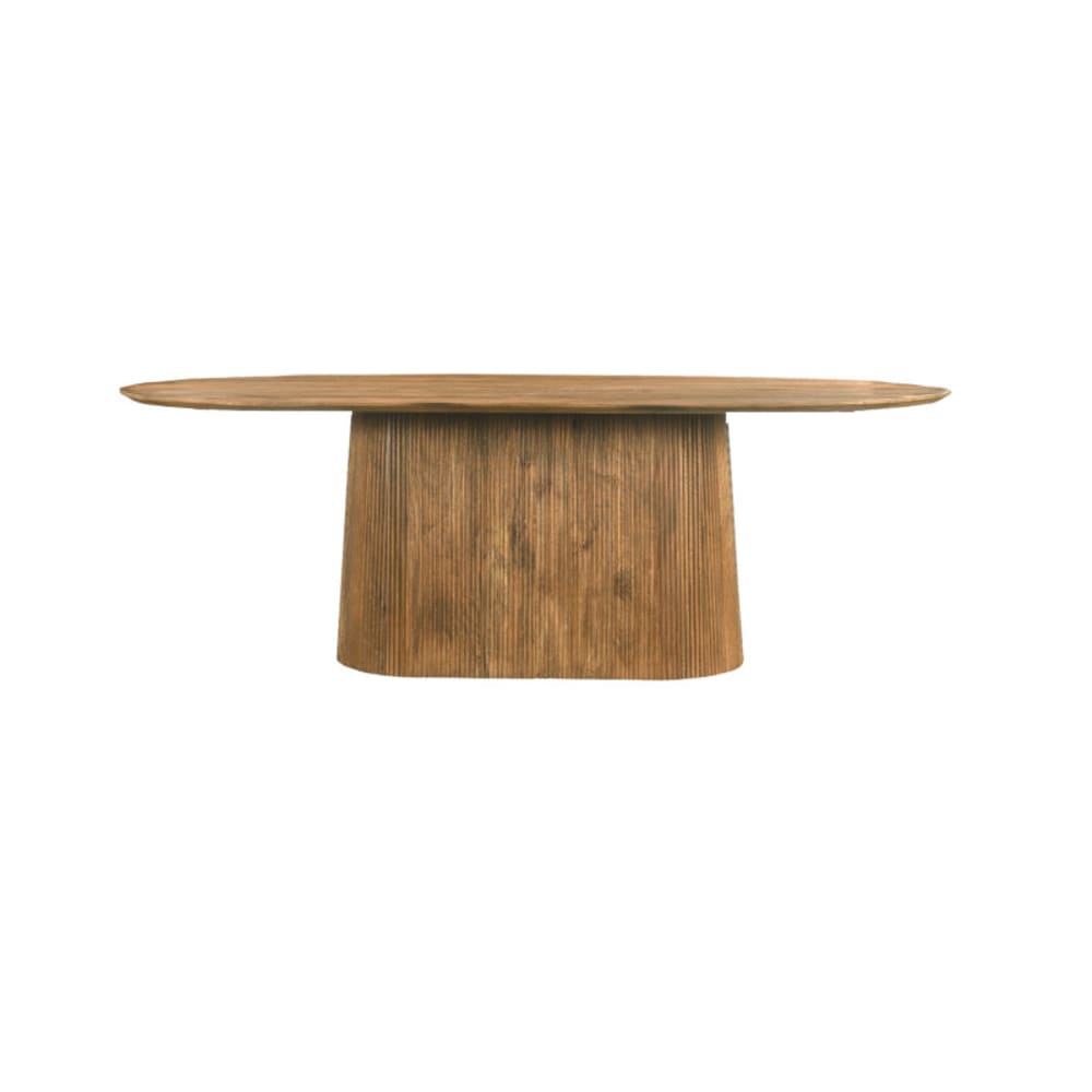 Moloo Ovaler Esstisch 10 Personen 230 cm aus Massivholz style modern Braun
