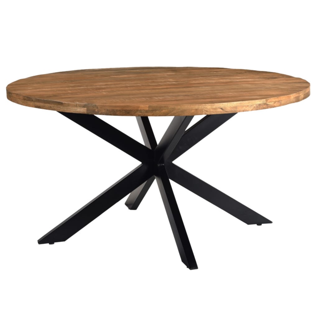 BARI- Table à manger Ronde 6 personnes D150 en bois massif