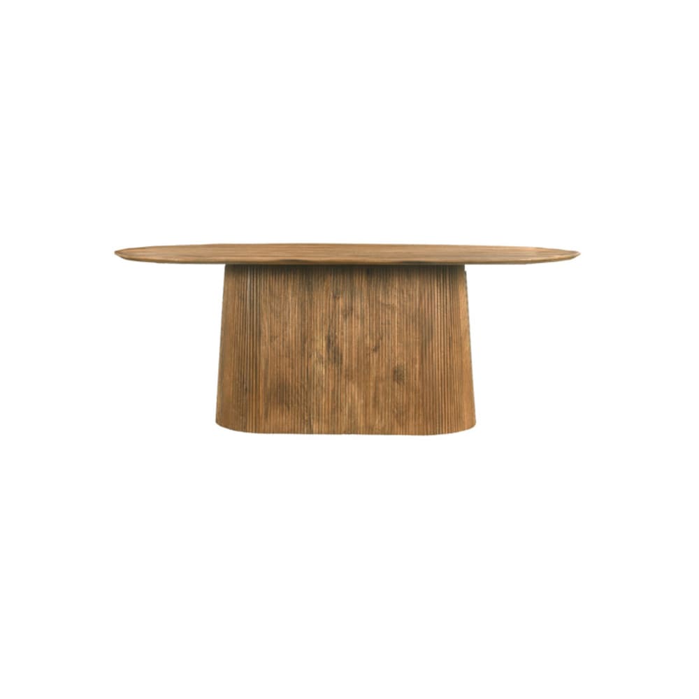 Moloo Ovaler Esstisch 8 Personen 200 cm aus Massivholz style modern Braun