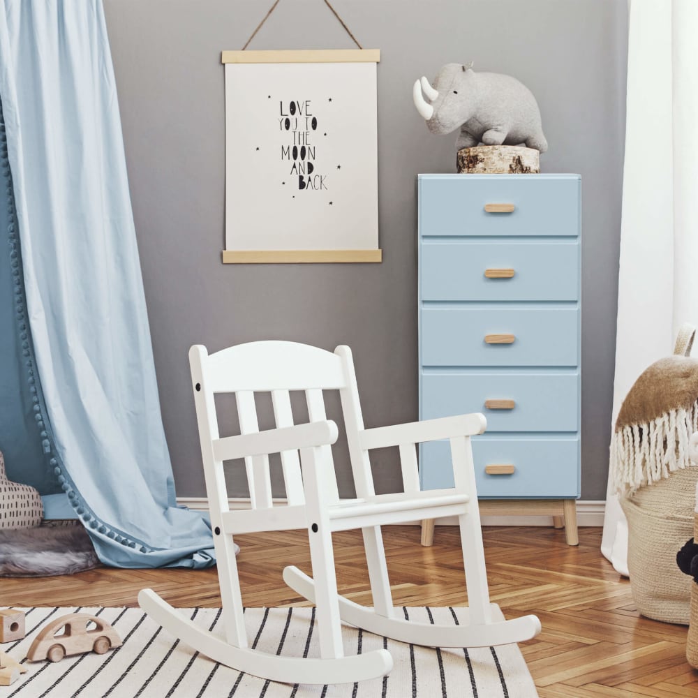 Commode pour enfants avec 5 tiroirs bleu ciel et marron - Maisons du Monde